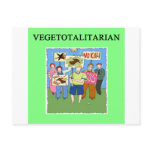 food police vegetarian joke post card