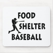 Food Shelter Baseball Mouse Pads