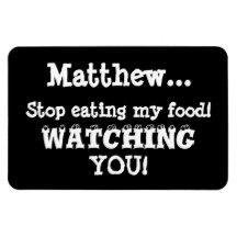 Food Thief Warning-Fridge Magnet Humour
