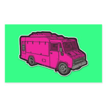 Food Truck: Basic (Pink) Rectangular Sticker