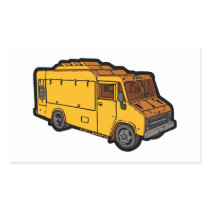 Food Truck: Basic (Yellow) Rectangle Sticker
