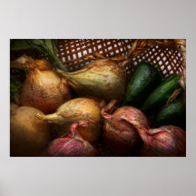 Food - Vegetables - Onions and Peppers Print
