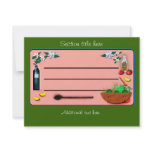 foodie recipe box divider invitations
