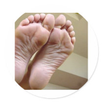 FOOT FETISH ROUND STICKERS
