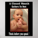 Foot in Mouth Funny  Poster posters
