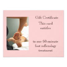 Foot Massage Gift Certificate Custom Invite