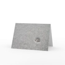 foot print in tne snow card