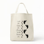 Foot Prints and Paw Prints Organic Tote bags