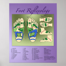 Foot Reflexology chart Posters