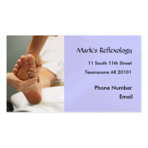 Foot Reflexology Photo business card