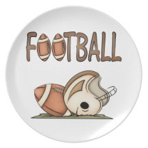 Football and Helmet Kids Plate