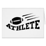Football athlete black print cards