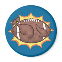 Football Barbecue Refrigerator Magnet