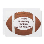 Football Birthday Party Invitation Announcement
