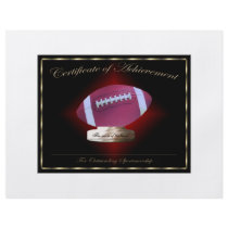 Football Certificate of Achievement Personalized Flyer
