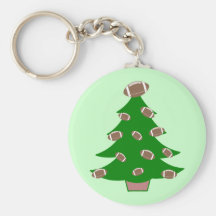 Football Christmas Tree Key Chains