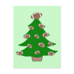 Football Christmas Tree postcards