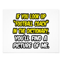 Football Coach In Dictionary...My Picture Personalised Announcement