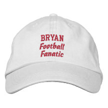 Football Fanatic Custom Name Embroidered Baseball Cap