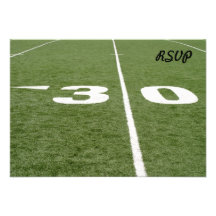 Football Field Thirty Personalized Invites