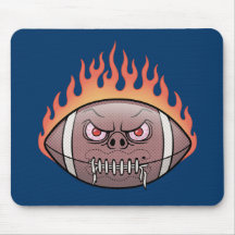 Football - Flames Mouse Pads