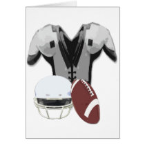football gear greeting cards