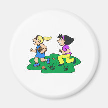 Football girls rule! fridge magnets