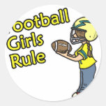Football girls rule! stickers