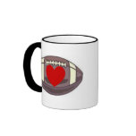 FOOTBALL HEART PRINT mugs