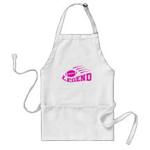 Football legend pink print aprons