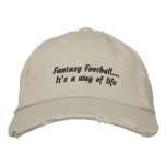 Football Life embroidered hats
