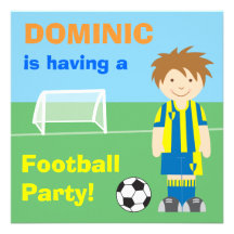 Football party personalised invitation
