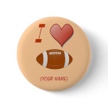 FOOTBALL PIN-ON BUTTON