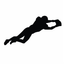 Football Player Black Silhouette Photo Cut Out