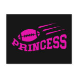 Football princess - pink print, girls or womens postcards
