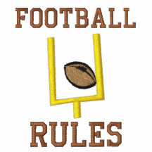 Football Rules Embroidered Shirt