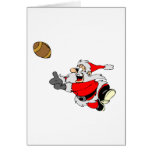 Football Santa Greeting Card