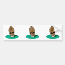 football skull head bumper stickers