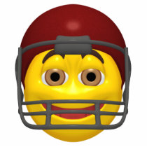 football smiley christmas ornament acrylic cut out