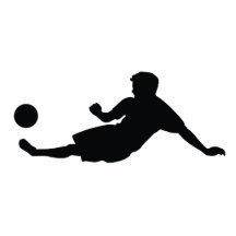 Football Soccer Black Silhouette Cut Out