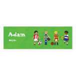 Football Soccer boys party loot bag thank you business cards