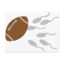 football sperm icon postcard