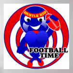 Football Time Hustle Kid Print