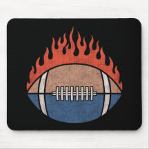 Footballs of Fire Mouse Pads