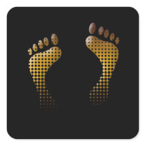 Footprint Quadrataufkleber