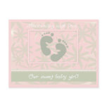 Footprints Baby Girl postcards