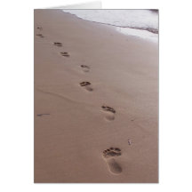 Footprints Blank Greeting Card