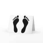 footprints feet greeting card