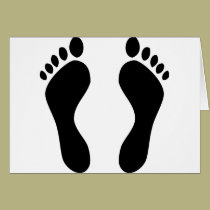 footprints feet cards