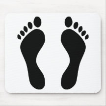 footprints feet mouse mats
